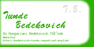 tunde bedekovich business card